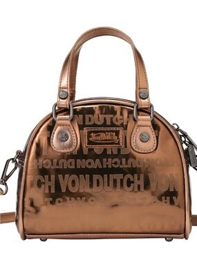 Von Dutch Metallic Brown Mini
Dome Satchel Crossbody